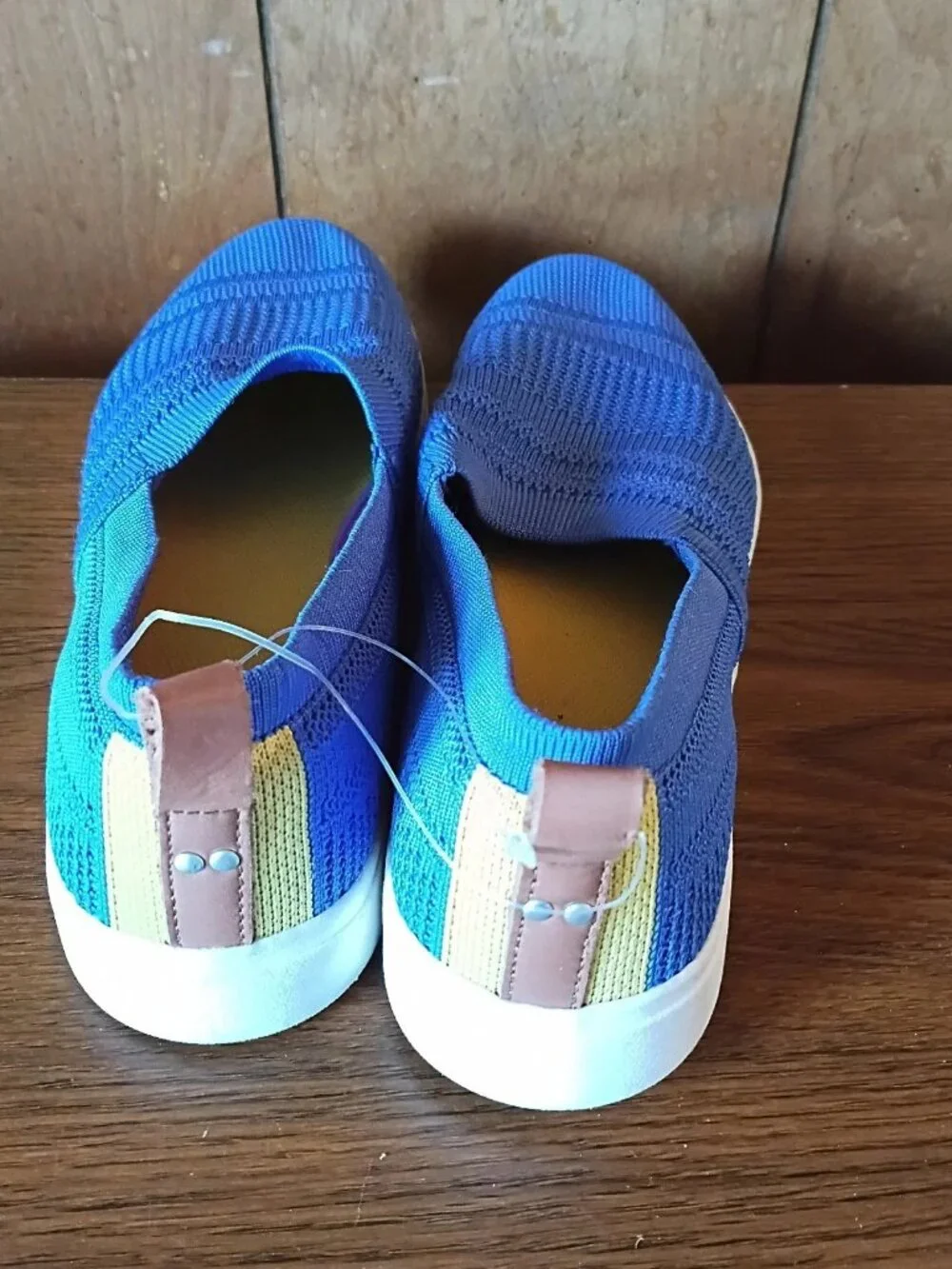 Ryka Women's Slip On Walking Shoes Blue Knit Sneakers Size 7.5 New Lightweight